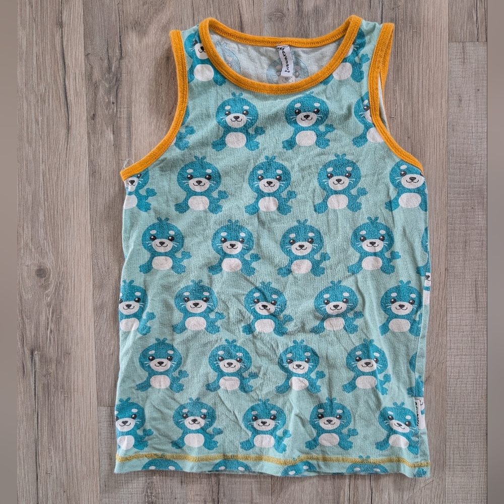 Maxomorra Otter Print Tank Top, 6-7Y (V5)